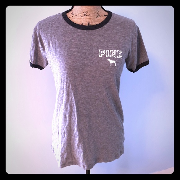 PINK Victoria's Secret Tops - Victoria’s Secret Pink Dog Ringer tee T-shirt